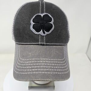 Black Clover Live Lucky Trucker Hat Grey Charcoal Mesh Snapback Golf Cap